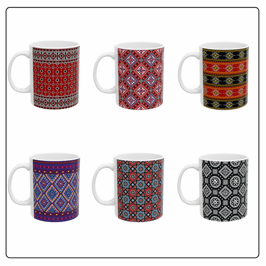 Set of Ajrak Mugs (Without Names)