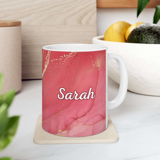 Marble art name mug 006