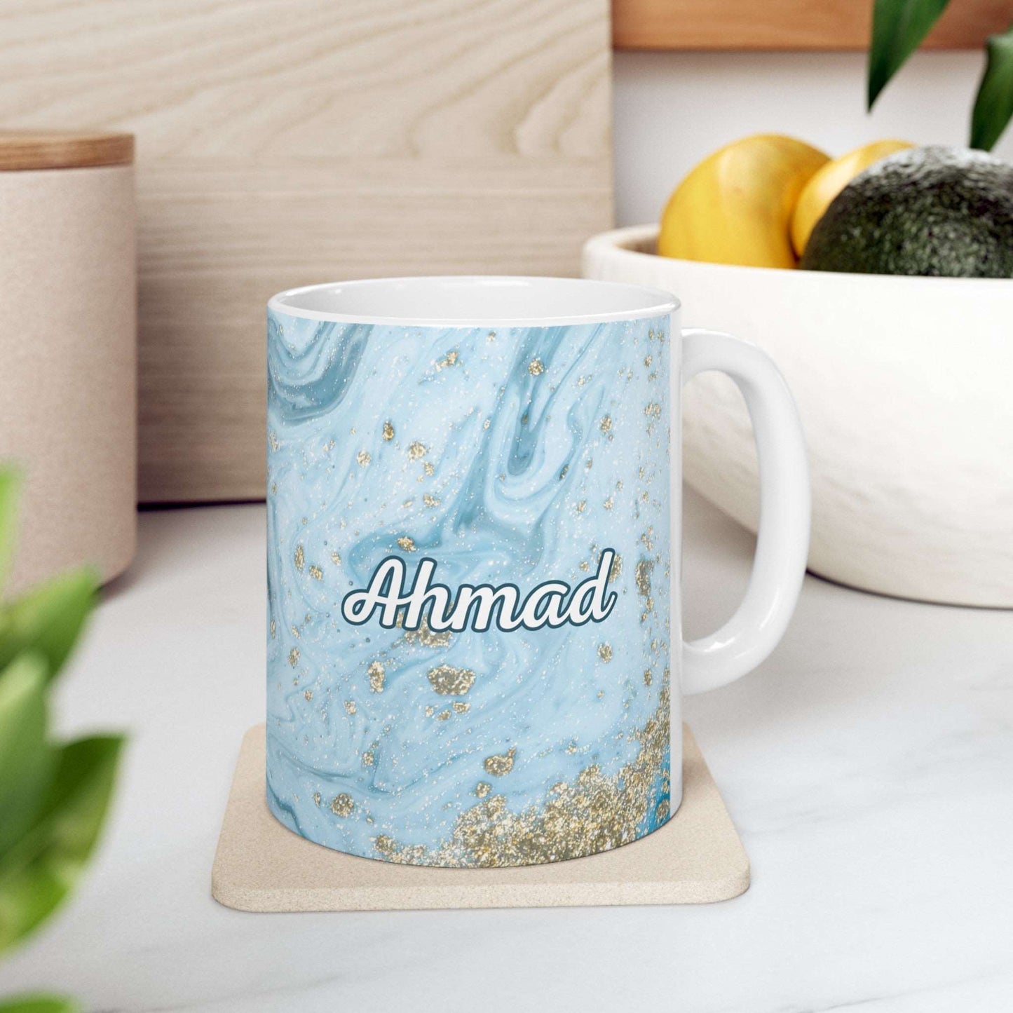 Marble art name mug 004