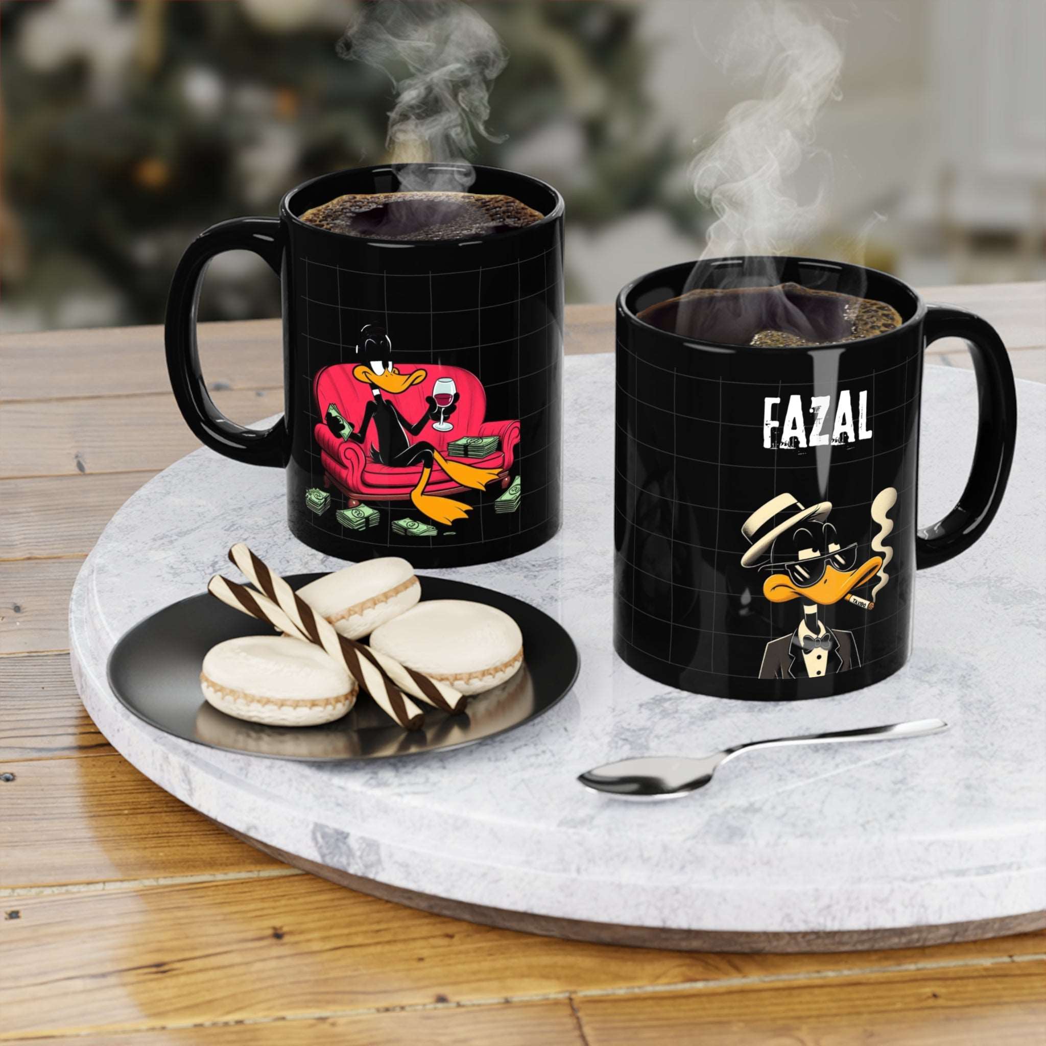 Black Cartoon name mug 009