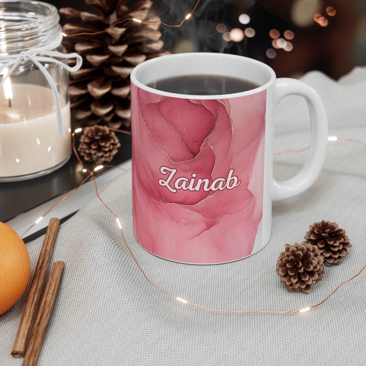 Marble art name mug 002