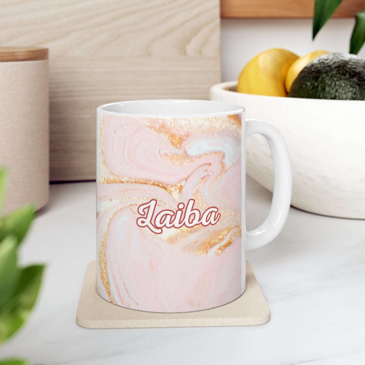 Marble art name mug 005