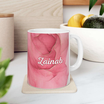 Marble art name mug 002