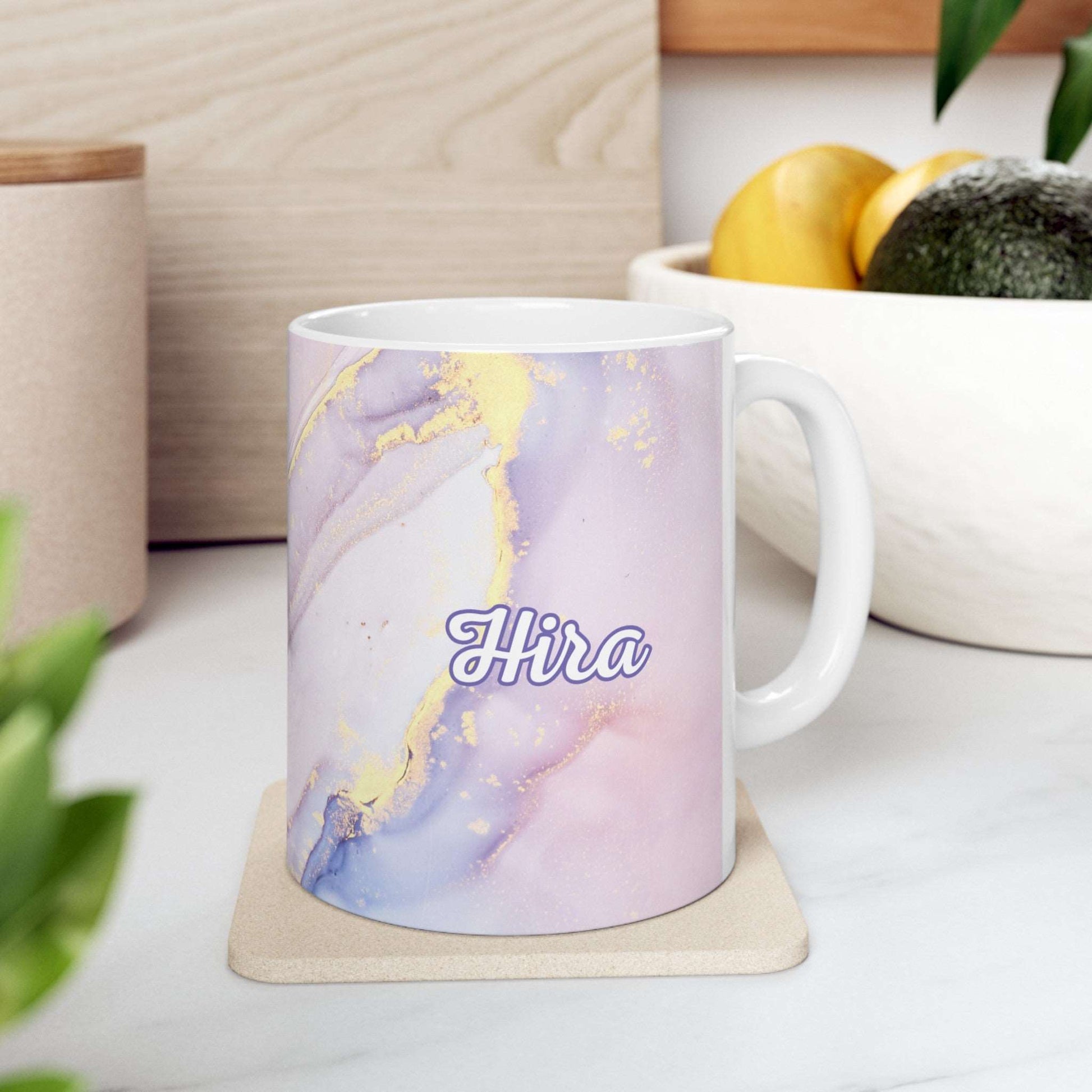 Marble art name mug 003