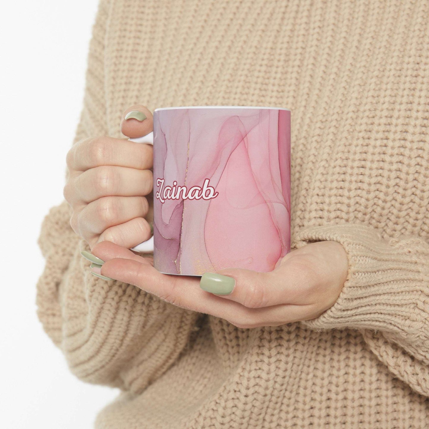 Marble art name mug 002